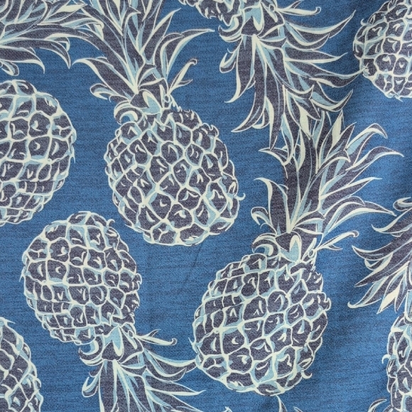 Simply Southern Blue Pineapple Casual Button Down Shirt - Picture 3 of 7